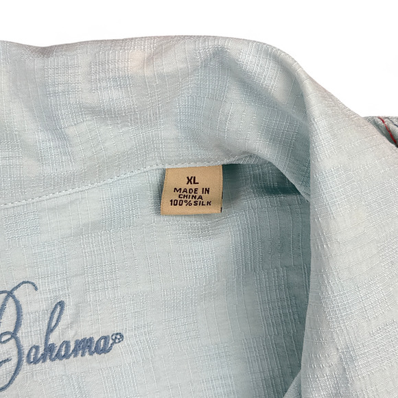 Tommy Bahama Shirt Adult EXTRA LARGE Blue Silk Club Hawaiian Martini Tropical - Picture 4 of 10